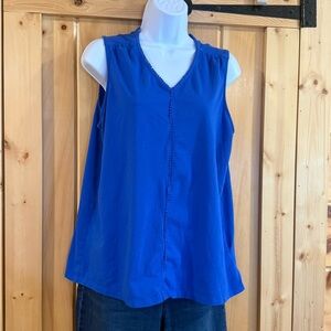 2/$30 Lands End Sz L  14-16 Blue Sleeveless Women's Top